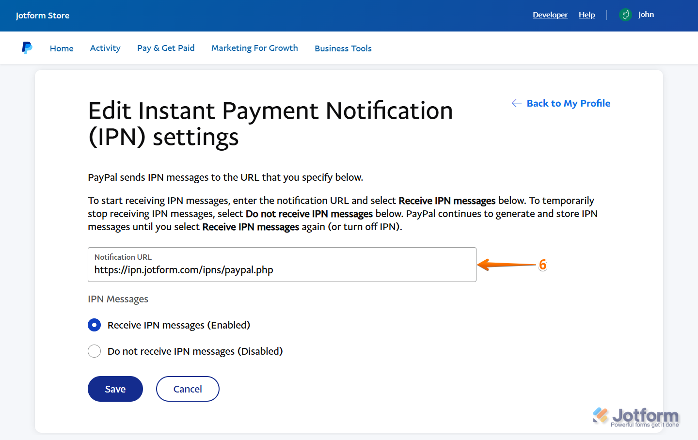 كيفية تفعيل إشعارات الدفع الفورية (IPN) لخدمة Paypal Image-4