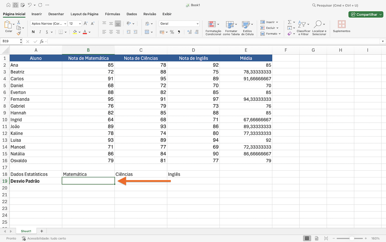 Como calcular desvio padrão no Excel Image-2
