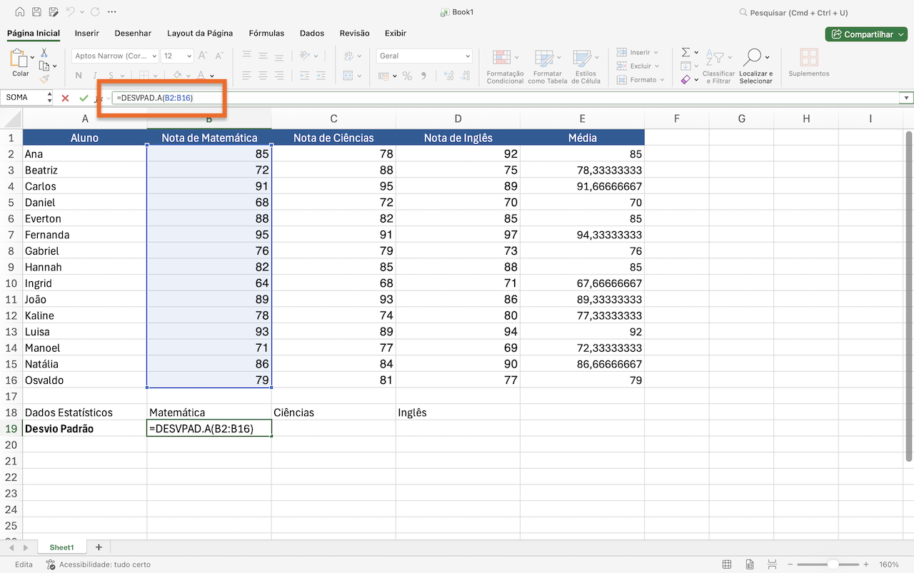 Como calcular desvio padrão no Excel Image-5