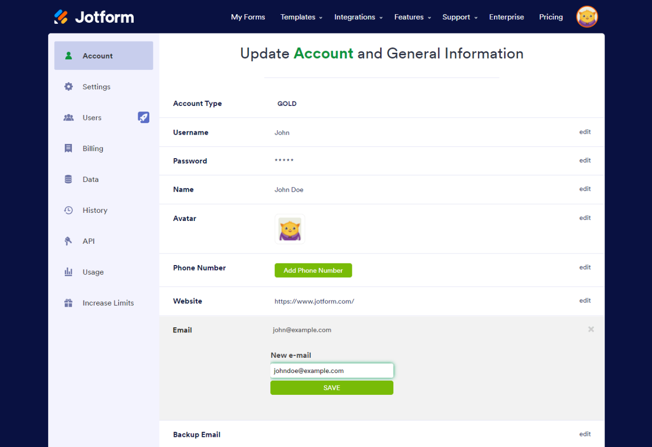 How can I change my account email address? Image 2 Screenshot 61 Screenshot 21