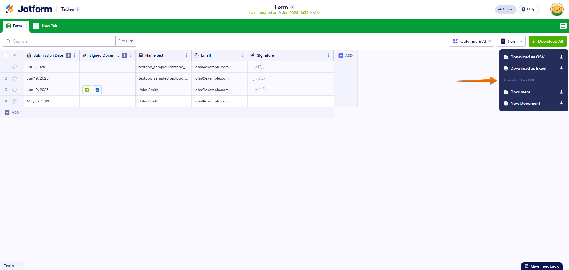 How do I download a completed form as PDF Image 1 Screenshot 40