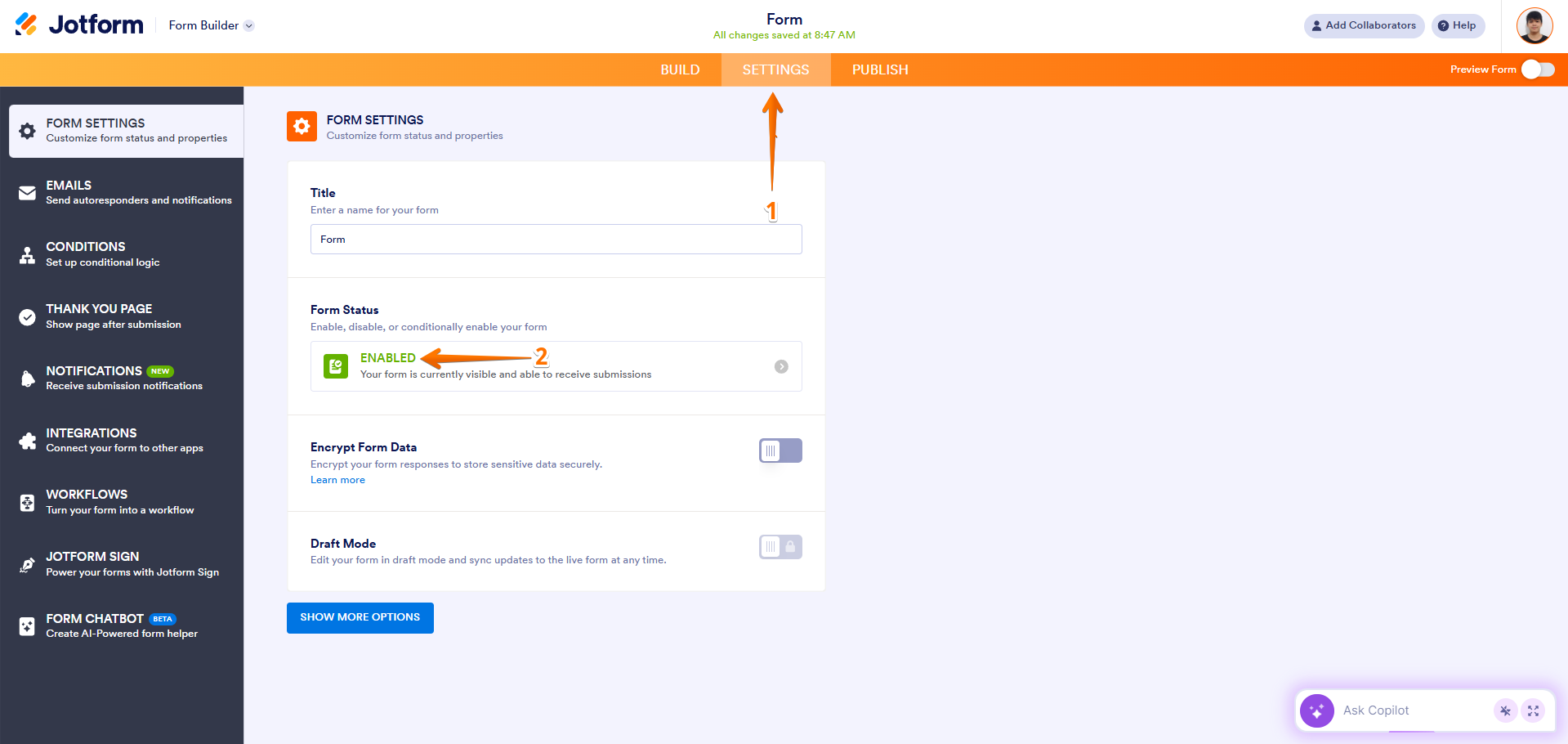 Form Limits: Setting Different Response Limits Image 1 Screenshot 40