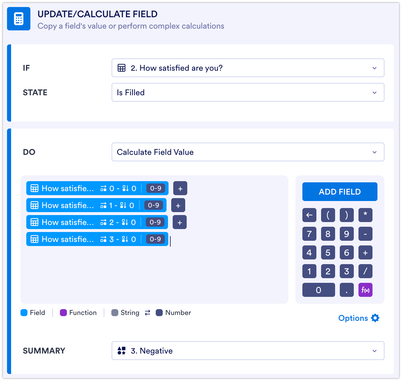 Form Calculation: How to tally count of negative, neutral, and positive responses in survey input table Image 3 Screenshot 92