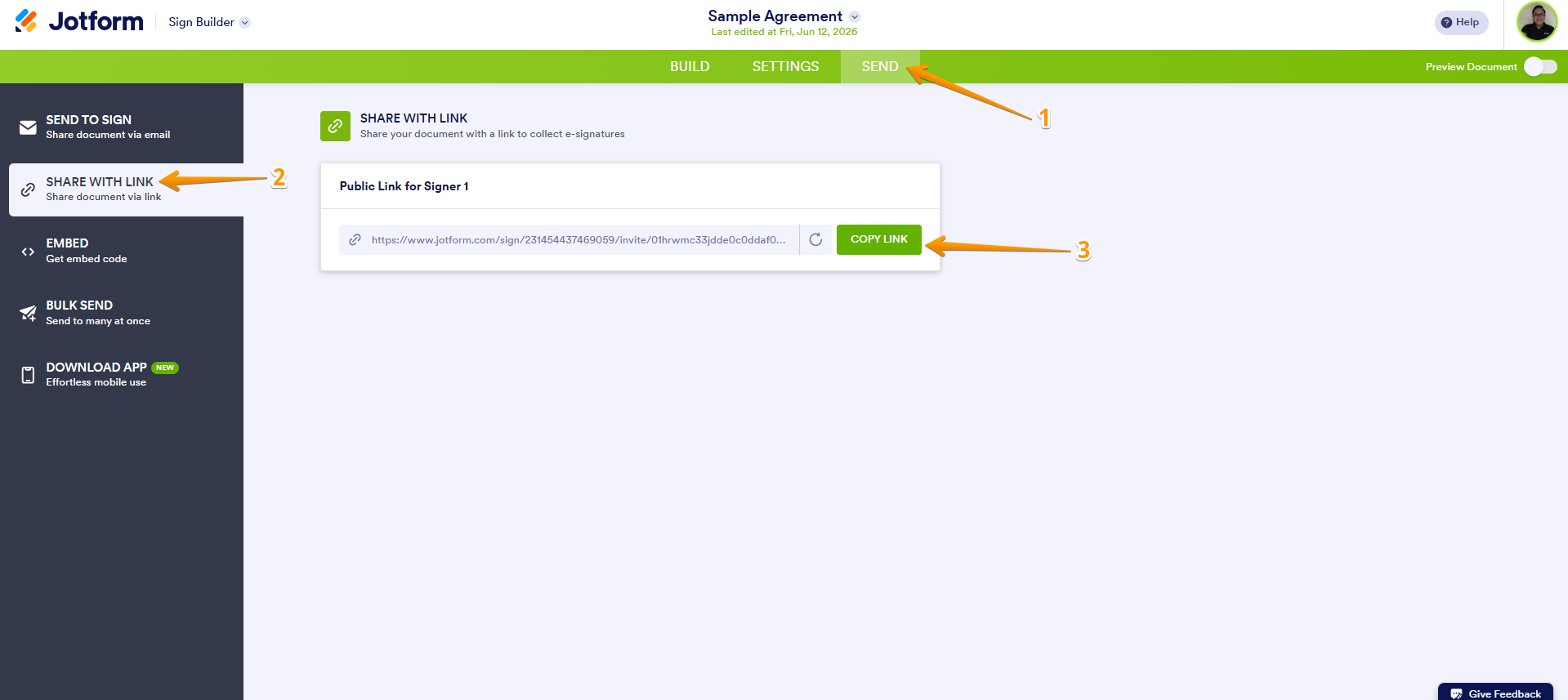 Forms: Creating a Universal Link for Multiple Users to Access a Signature Form Image 1 Screenshot 50