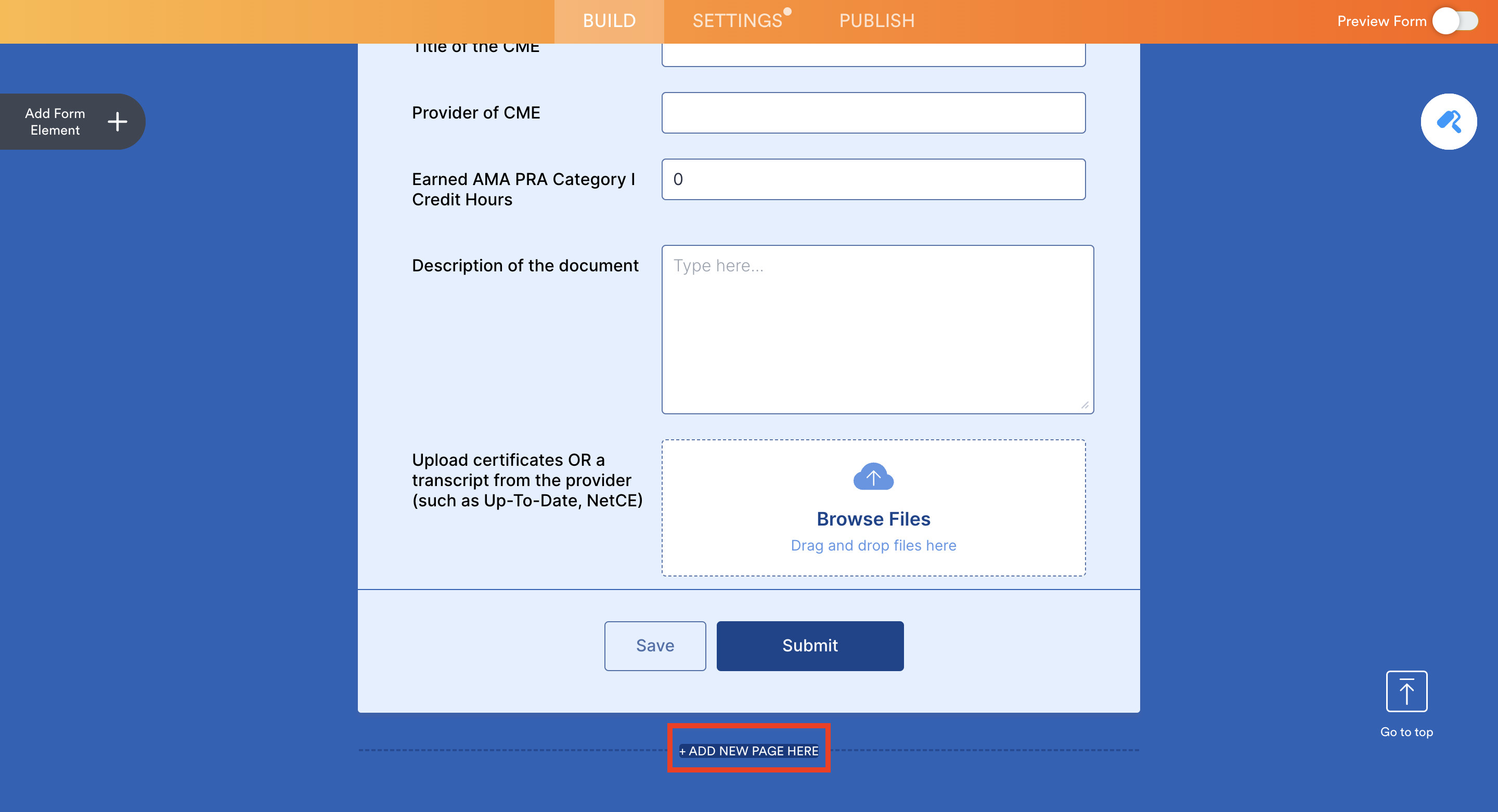 Is there a way to duplicate a page in your form Screenshot 50