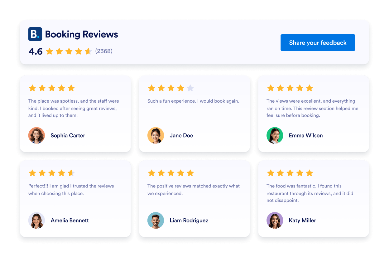 Booking Reviews Header Image